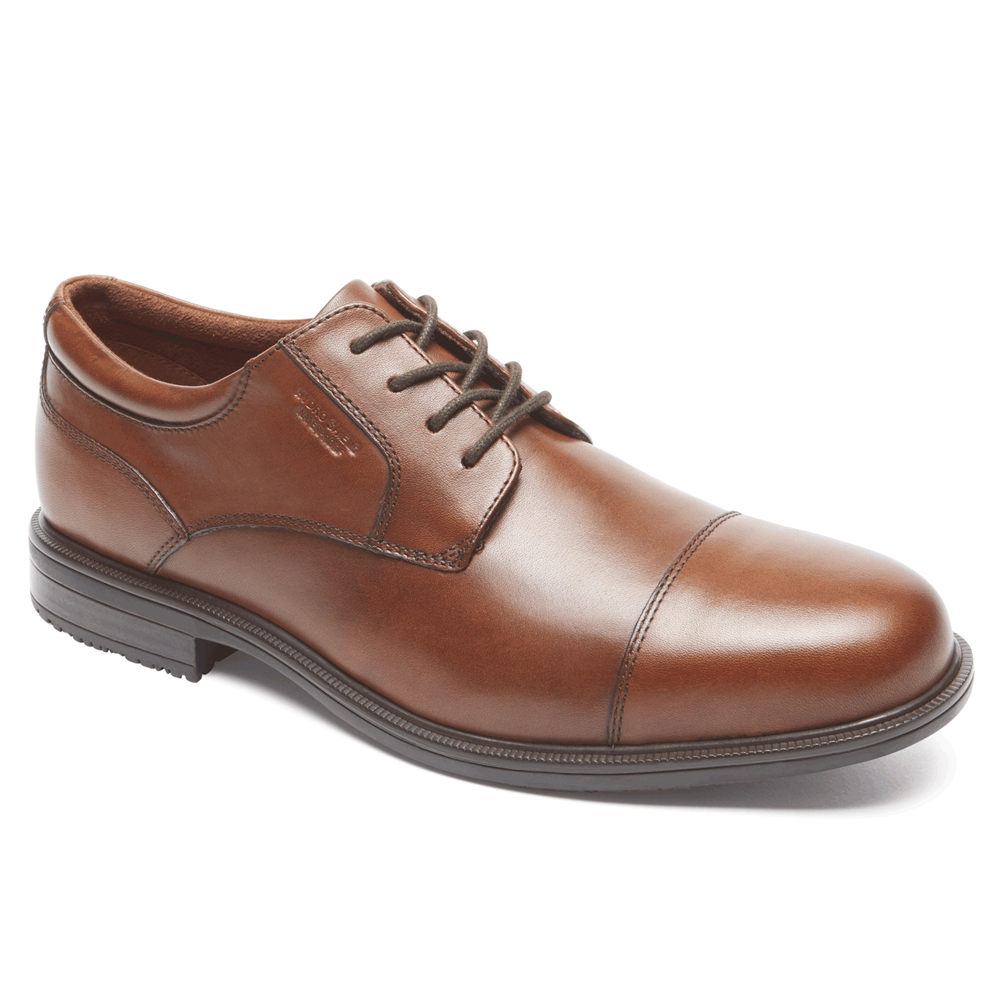 Sapatos Sociais Rockport Homem Marrom - Essential Details Ii Cap Toe - 91675SJCW